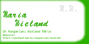 maria wieland business card
